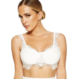 Naked Wardrobe Laced in the Details white crop